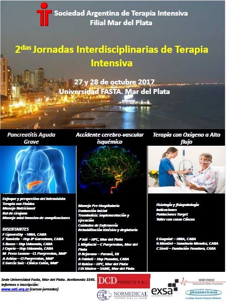 2das Jornadas Interdisciplinarias de Terapia Intensiva - Mar del Plata - 27 y 28 de Octubre 2017